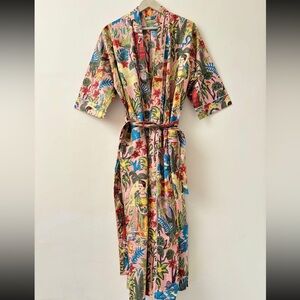 Colorful Floral Kimono Robe